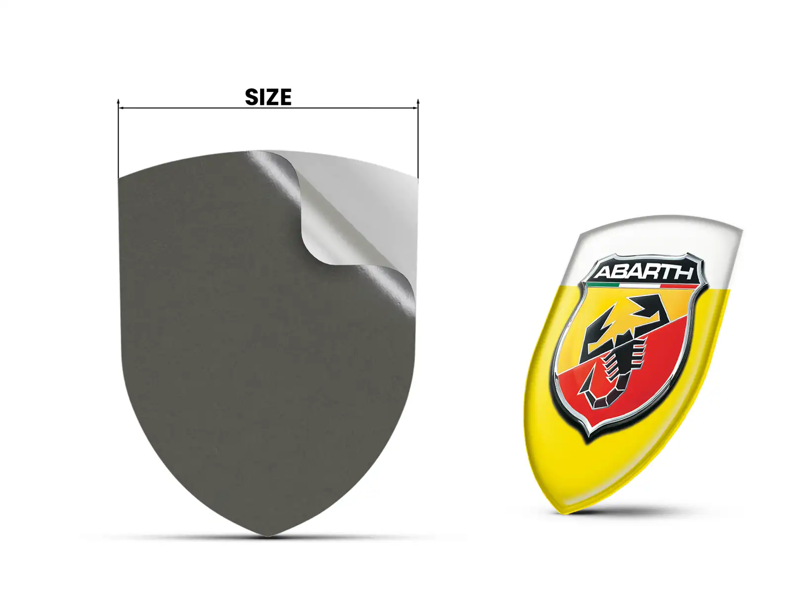 Fiat Abarth Autocollants Pare-Chocs Sport Étoile Moderne